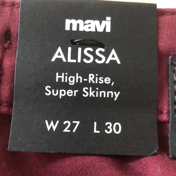 NWT Mavi Alissa high rise super skinny 27 - Picture 8 of 8